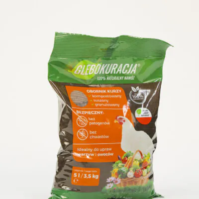 Obornik kurzy organiczny granulowany 5L (3,5kg) nawóz Glebokuracja