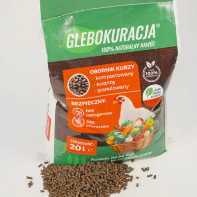 Obornik kurzy organiczny granulowany 20L (14kg) nawóz Glebokuracja