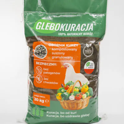 Obornik kurzy organiczny granulowany 28L (20kg) nawóz Glebokuracja